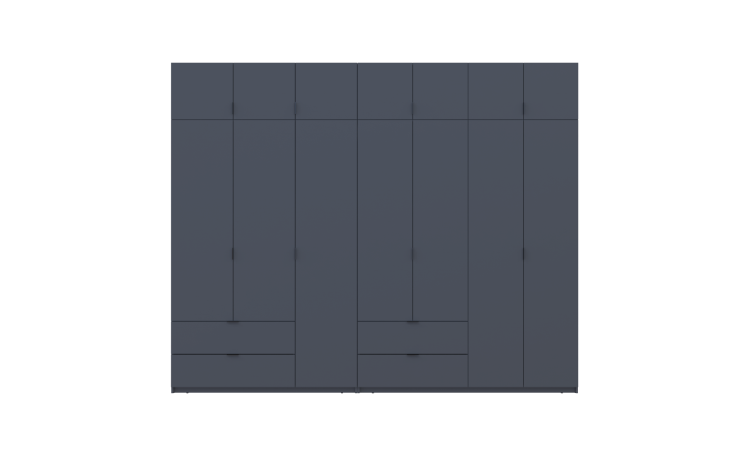 Kleiderschrank Doros Lukas Graphitgrau 3+4 Türen 295x50x240 (42005125)