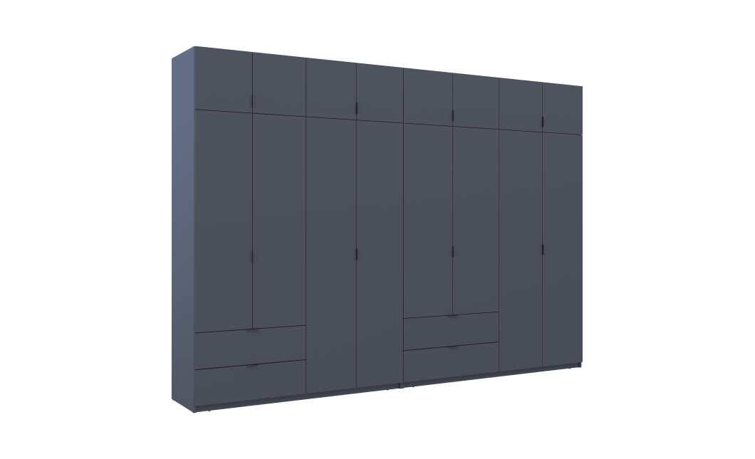 Kleiderschrank Doros Lukas Graphitgrau 4+4 Türen 340x50x240 (42005141)