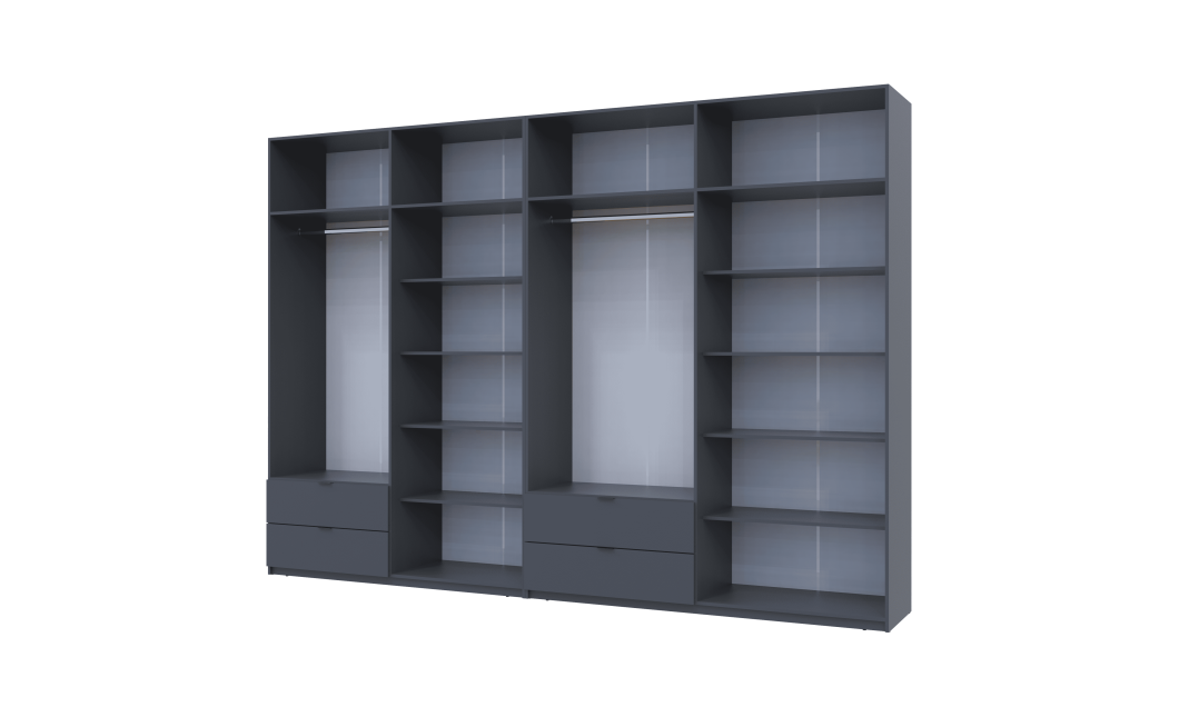 Kleiderschrank Doros Lukas Graphitgrau 4+4 Türen 340x50x240 (42005141)