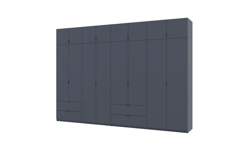 Kleiderschrank Doros Lukas Graphitgrau 4+4 Türen 340x50x240 (42005141)