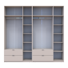 Kleiderschrank-Set Doros Lukas Kaschmir 3+3 Türen 255x50x240 (42005112)