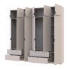 Kleiderschrank-Set Doros Lukas Kaschmir 3+3 Türen 255x50x240 (42005112)