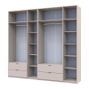 Kleiderschrank-Set Doros Lukas Kaschmir 3+3 Türen 255x50x240 (42005112)