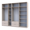 Kleiderschrank-Set Doros Lukas Kaschmir 3+4 Türen 280x50x240 (42005120)