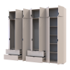 Kleiderschrank-Set Doros Lukas Kaschmir 3+4 Türen 280x50x240 (42005120)