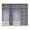 Kleiderschrank-Set Doros Lukas Kaschmir 3+4 Türen 280x50x240 (42005120)