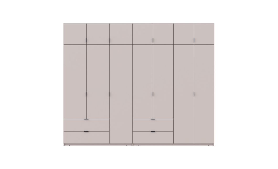 Kleiderschrank Doros Lukas Kaschmir 3+4 Türen 295x50x240 (42005124)