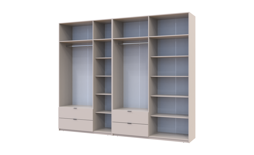 Kleiderschrank Doros Lukas Kaschmir 3+4 Türen 295x50x240 (42005124)