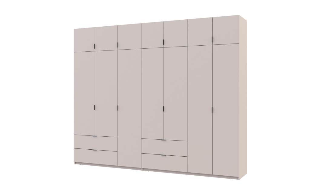 Kleiderschrank Doros Lukas Kaschmir 3+4 Türen 295x50x240 (42005124)