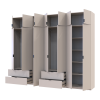 Kleiderschrank Doros Lukas Kaschmir 3+4 Türen 295x50x240 (42005124)