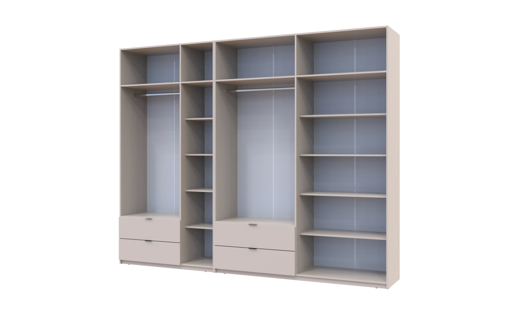 Kleiderschrank-Set Doros Lukas Kaschmir 3+4 Türen 300x50x240 (42005132)