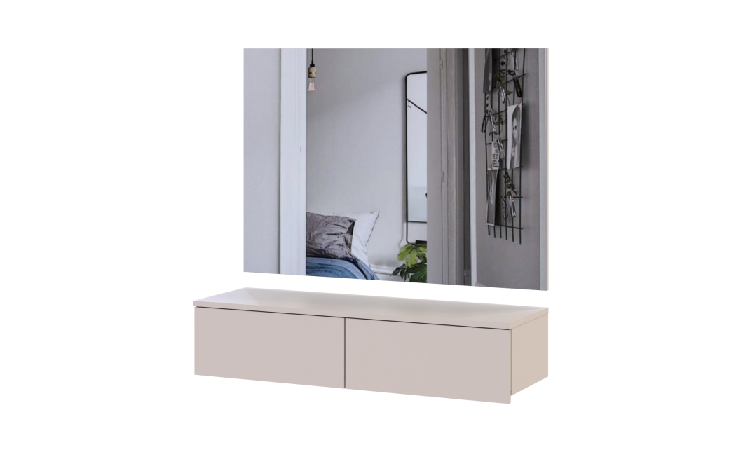 Möbelset Doros Levia mit Spiegel Kaschmir 100x32x100 (42005237)