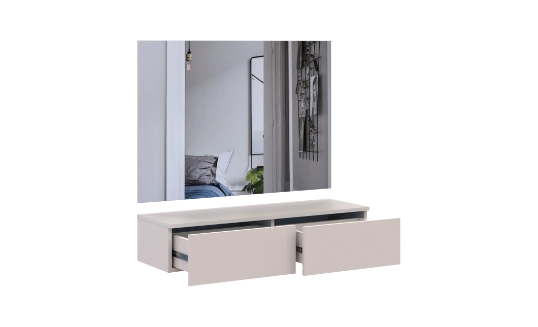Möbelset Doros Levia mit Spiegel Kaschmir 100x32x100 (42005237)