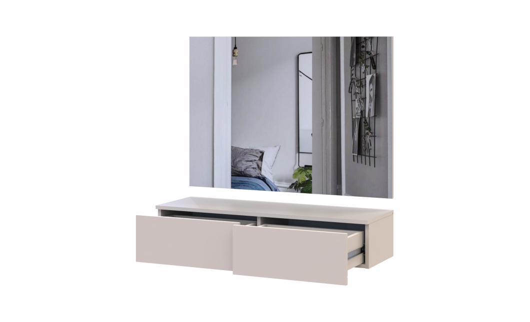 Möbelset Doros Levia mit Spiegel Kaschmir 100x32x100 (42005237)