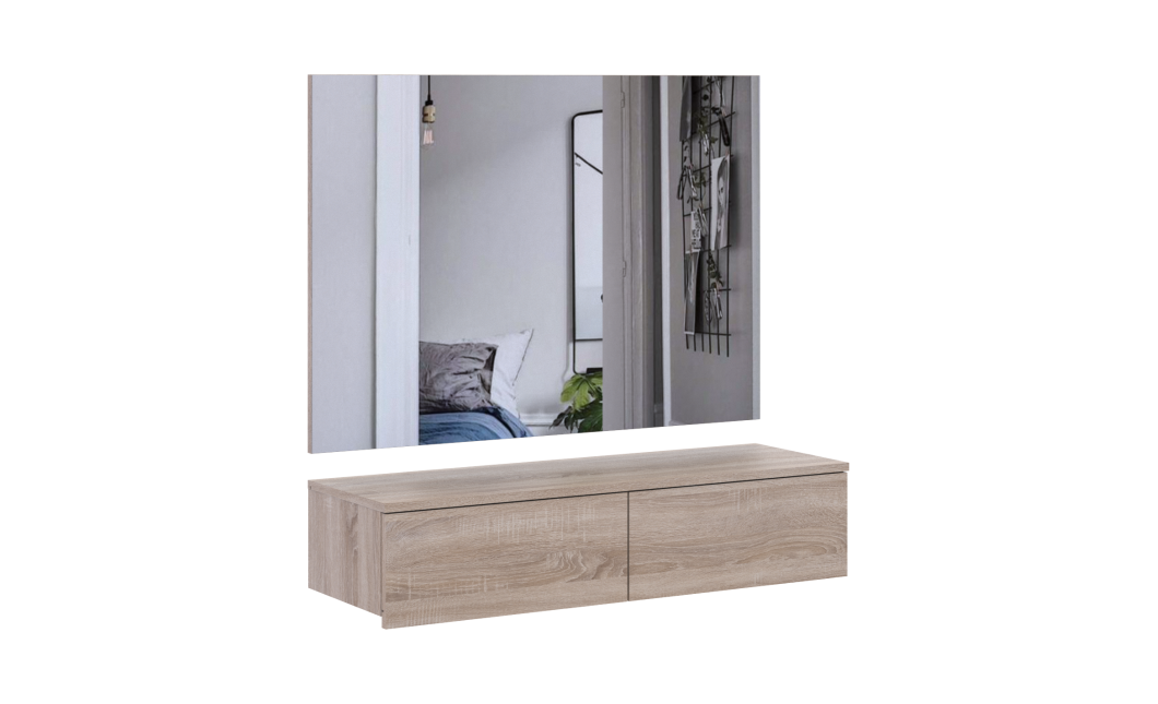 Möbelset Doros Levia mit Spiegel Sonoma Eiche 100x32x100 (42005388)