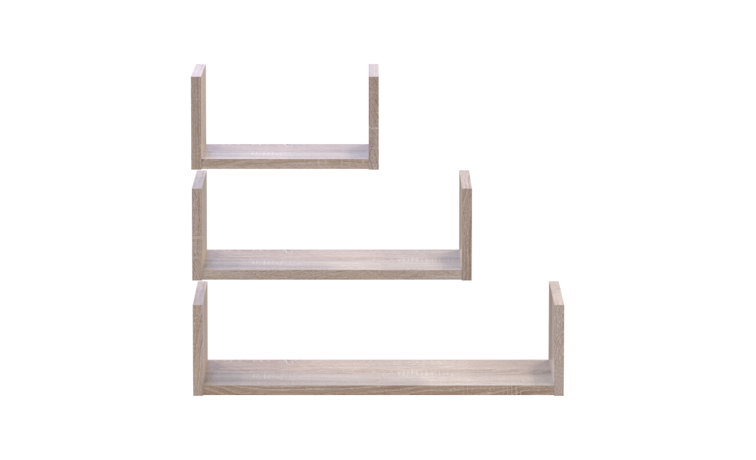 Regalsystem Doros Feel Sonoma Eiche 3-teilig 30/45/60x15x15 (41516081)