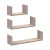 Regalsystem Doros Feel Sonoma Eiche 3-teilig 30/45/60x15x15 (41516081)