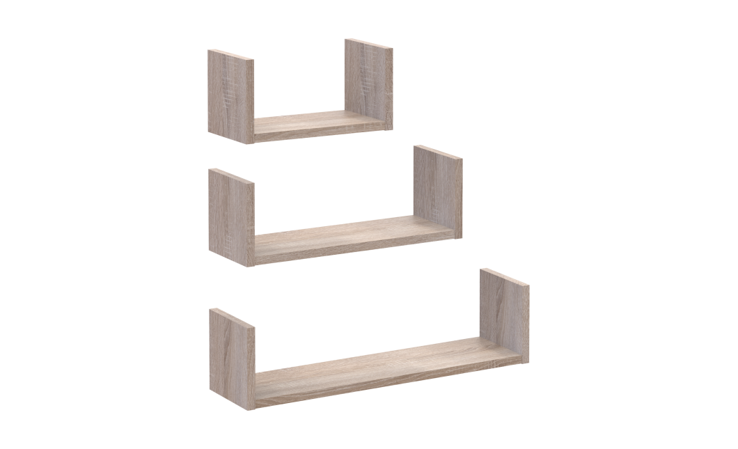 Regalsystem Doros Feel Sonoma Eiche 3-teilig 30/45/60x15x15 (41516081)