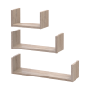 Regalsystem Doros Feel Sonoma Eiche 3-teilig 30/45/60x15x15 (41516081)