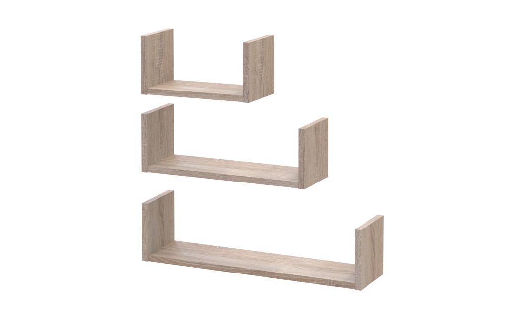 Regalsystem Doros Feel Sonoma Eiche 3-teilig 30/45/60x15x15 (41516081)