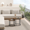 Couchtisch 2er-Set rund Rustikal/Schwarz (10028011)