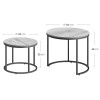 Couchtisch 2er-Set rund Rustikal/Schwarz (10028011)