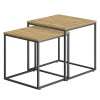 Couchtisch 2er-Set quadratisch Artisan Eiche/Schwarz (10029091)