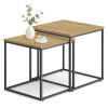 Couchtisch 2er-Set quadratisch Artisan Eiche/Schwarz (10029091)