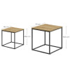 Couchtisch 2er-Set quadratisch Artisan Eiche/Schwarz (10029091)