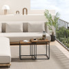 Couchtisch 2er-Set quadratisch Rustikal/Schwarz (10028051)