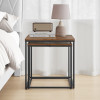 Couchtisch 2er-Set quadratisch Rustikal/Schwarz (10028051)