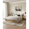 Bett Doros Rondi Doppelbett Eiche Artisan/Kaschmir 160x200 (44900531)