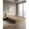 Bett Doros Rondi Doppelbett Eiche Artisan/Kaschmir 160x200 (44900531)
