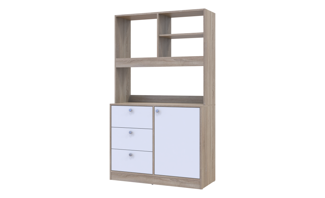 Mini-Küche Doros Leia Sonoma Eiche / Weiß 100x43x171 (81359335)