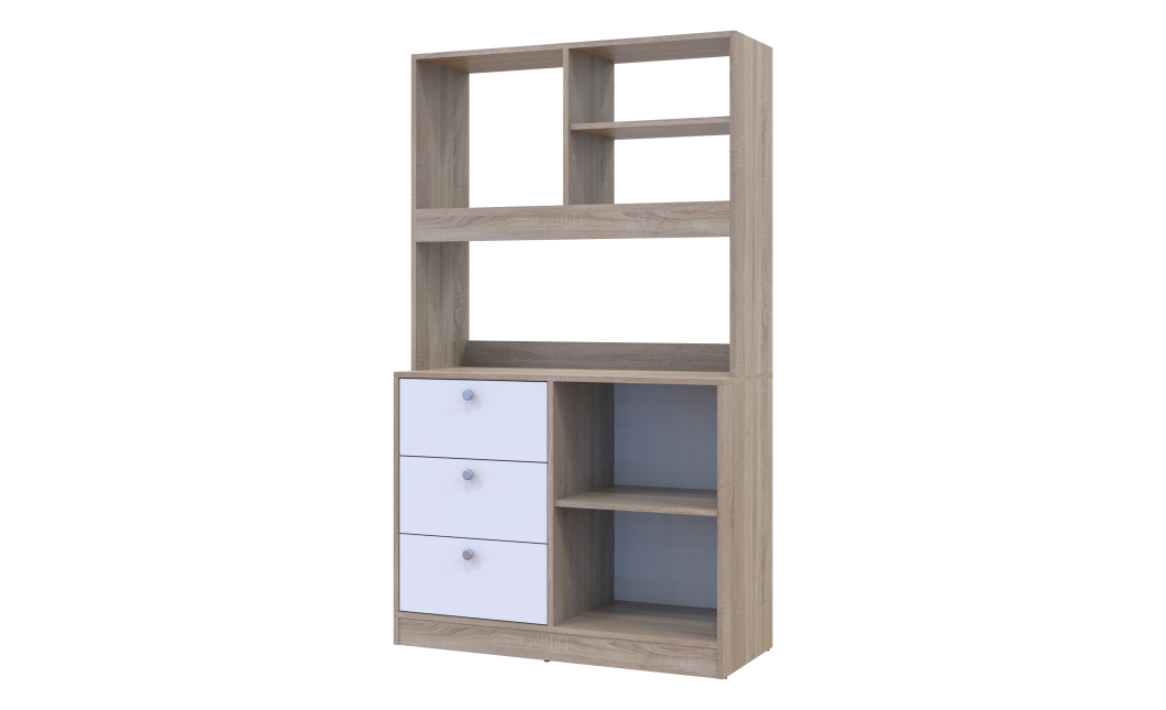 Mini-Küche Doros Leia Sonoma Eiche / Weiß 100x43x171 (81359335)