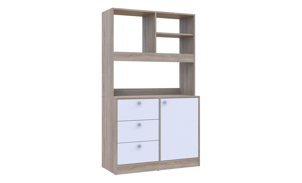 Mini-Küche Doros Leia Sonoma Eiche / Weiß 100x43x171 (81359335)