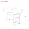 Computertisch Doros T3 Sonoma Eiche Weiß 120x60x78 (44900060)