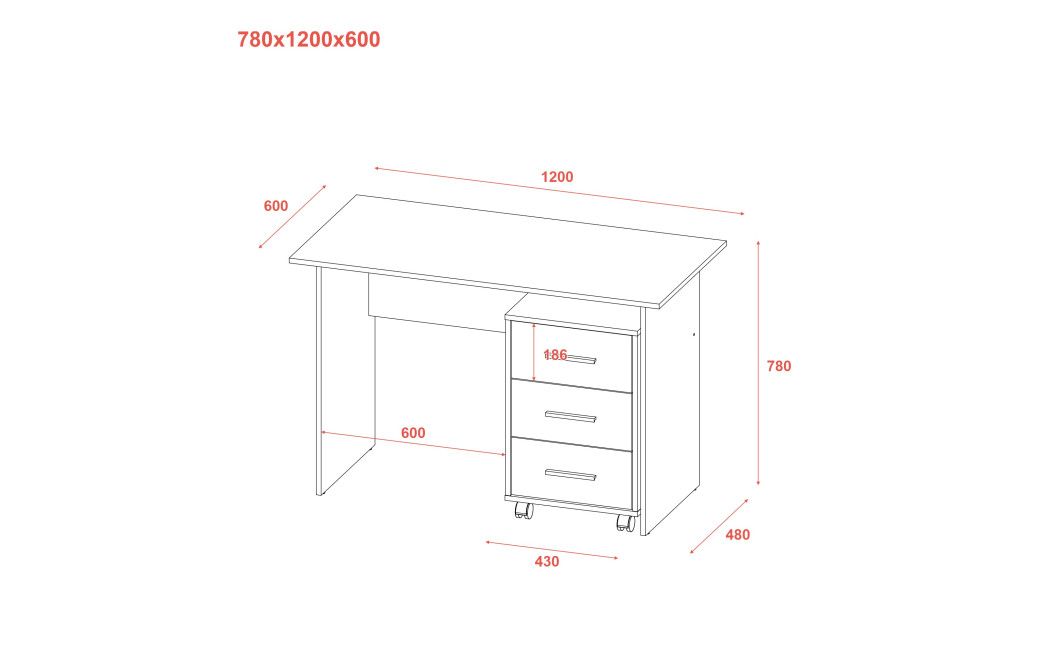 Computertisch Doros T3 Sonoma Eiche Weiß 120x60x78 (44900060)