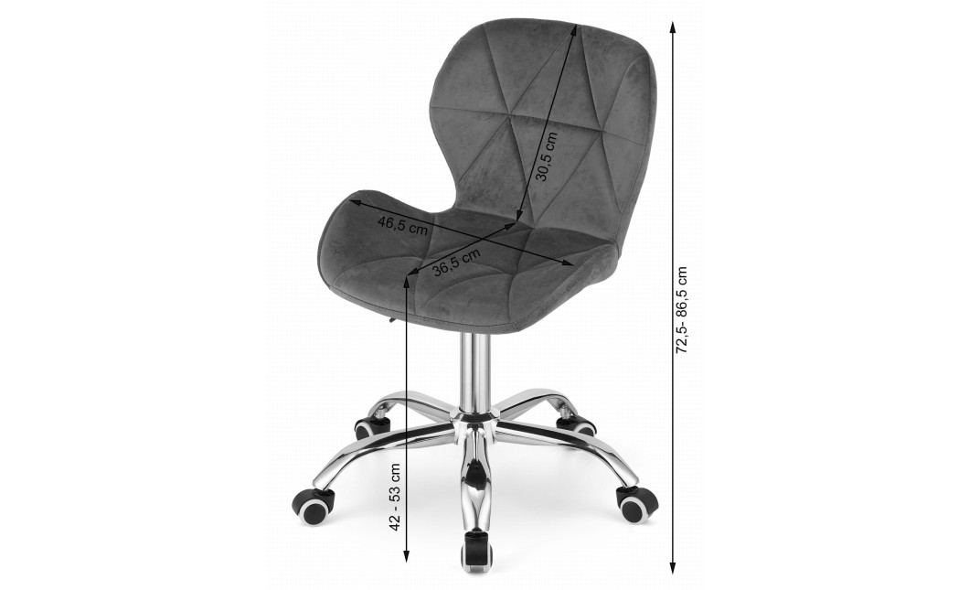 Drehstuhl AVOLA Samt Dunkelblau (10036691)