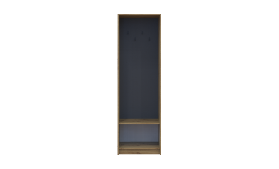 Offenes Regal Doros Rondi Artisan Eiche / Graphitgrau 60x52x195 (41516243)
