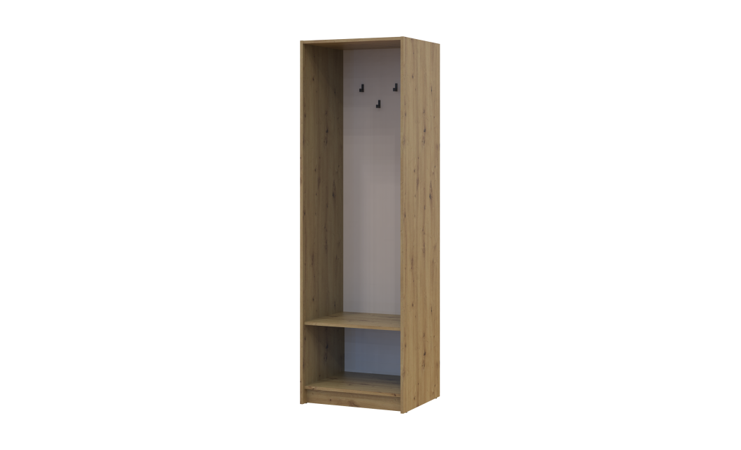 Offenes Regal Doros Rondi Artisan Eiche / Kaschmir 60x52x195 (41516242)