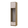 Offenes Regal Doros Rondi mit hohem Aufsatz Artisan Eiche / Kaschmir 60x52x260 (42005266)