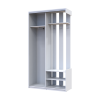 Flurschrank Doros City Weiß 1 Türen mit Spiegel 110x45x210 (44900058)