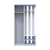 Flurschrank Doros City Weiß 1 Türen mit Spiegel 110x45x210 (44900058)