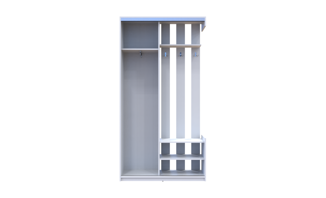 Flurschrank Doros City Weiß 1 Türen mit Spiegel 110x45x210 (44900058)