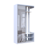 Flurschrank Doros City Weiß 1 Türen mit Spiegel 110x45x210 (44900058)