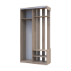 Flurschrank Doros City Sonoma Eiche 1 Türen mit Spiegel 110x45x210 (44900083)