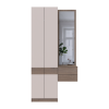 Flurschrank Doros Sola Set 1+2 Cannolo / Kaschmir mit Spiegel 105x40x215 (42005232)