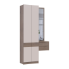 Flurschrank Doros Sola Set 1+2 Cannolo / Kaschmir mit Spiegel 105x40x215 (42005232)
