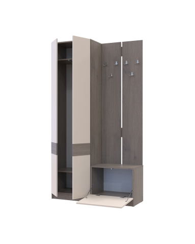 Flurschrank Doros Sola Set 1+3 Cannolo / Kaschmir 120x40x215 (42005233)